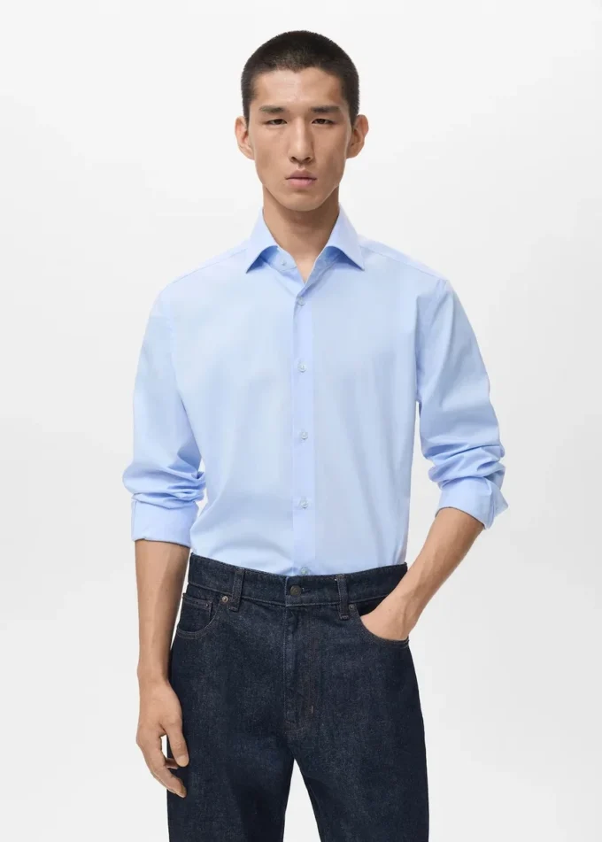 Košile ze 100% bavlny se slim fit střihem Košile ze 100% bavlny se slim fit střihem