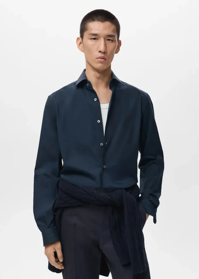 Košile ze 100% bavlny se slim fit střihem Košile ze 100% bavlny se slim fit střihem