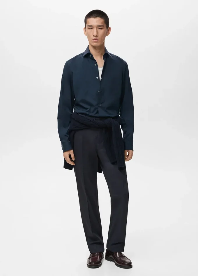 Košile ze 100% bavlny se slim fit střihem Košile ze 100% bavlny se slim fit střihem