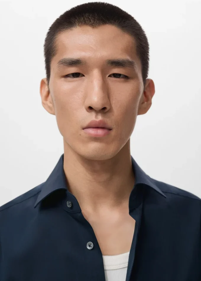 Košile ze 100% bavlny se slim fit střihem Košile ze 100% bavlny se slim fit střihem