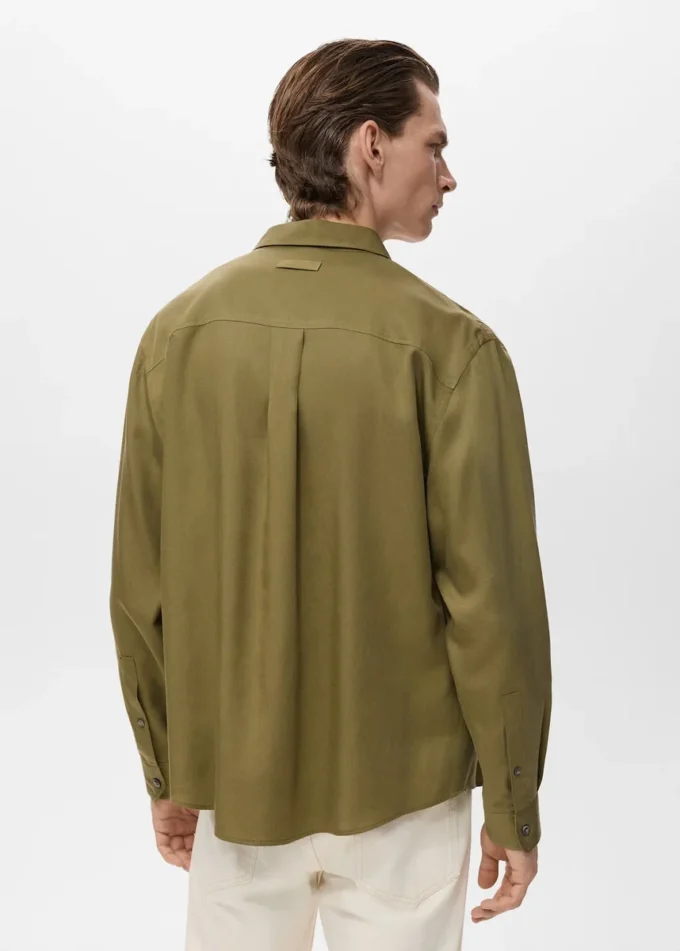 Košile ze 100% lyocellu s kapsou Košile ze 100% lyocellu s kapsou