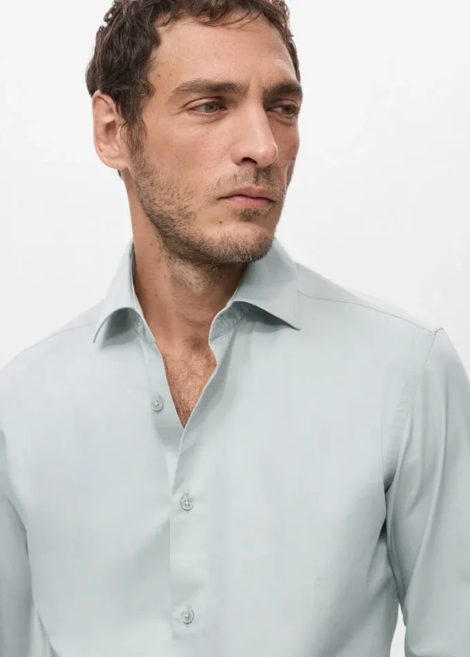 Košile ze směsi lyocellu a bavlny se slim střihem Košile ze směsi lyocellu a bavlny se slim střihem