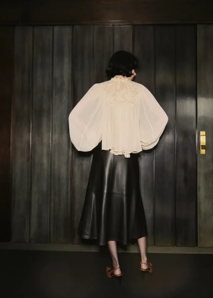 Kombinovaná krajková halenka Kombinovaná krajková halenka