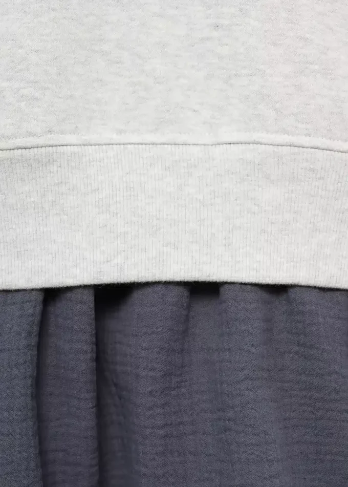 Kombinované mikinové šaty