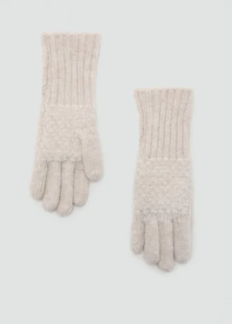 Kombinované pletené rukavice