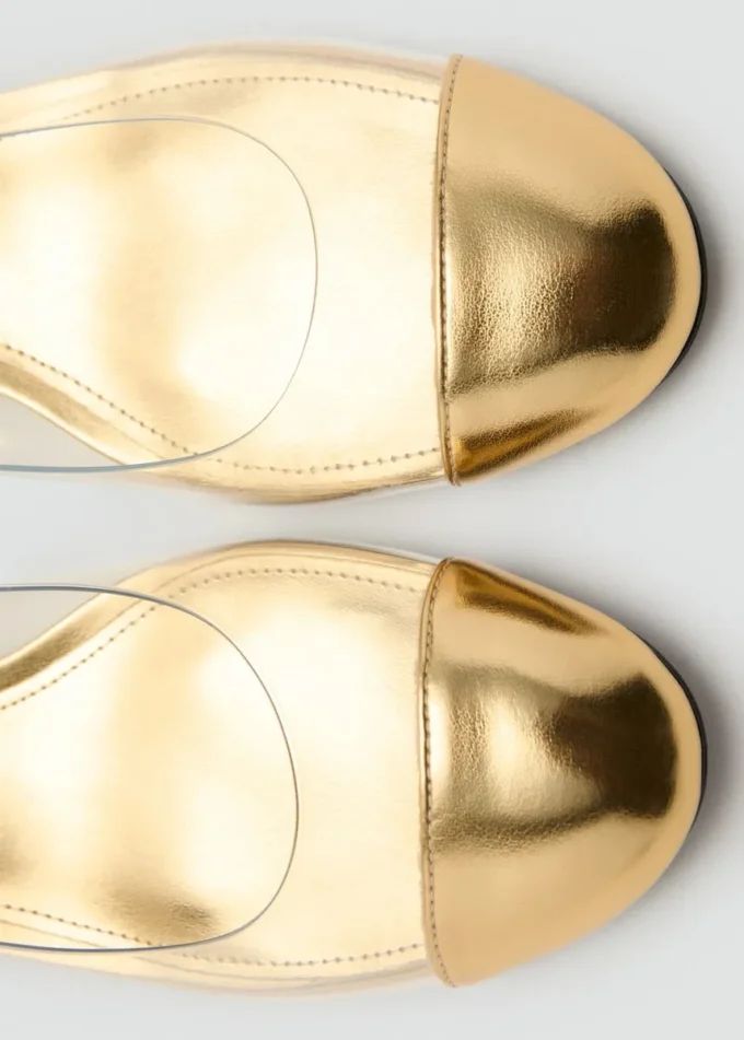 Kombinované vinylové boty na podpatku Kombinované vinylové boty na podpatku