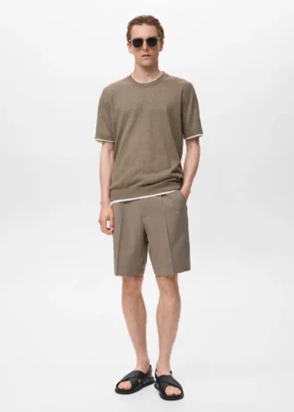 Kontrastní tričko ze směsi bavlny