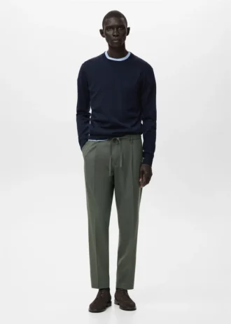 Kordové kalhoty s pravidelným střihem a puky Kordové kalhoty s pravidelným střihem a puky