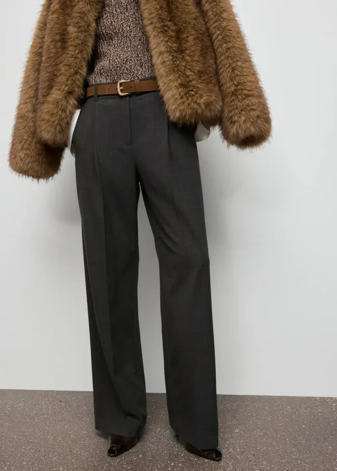 Kostkované kalhoty s puky Kostkované kalhoty s puky