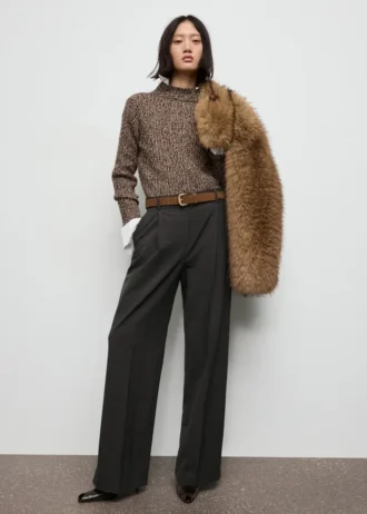 Kostkované kalhoty s puky