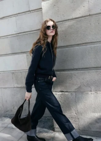 Kostkovaný kardigan na zip