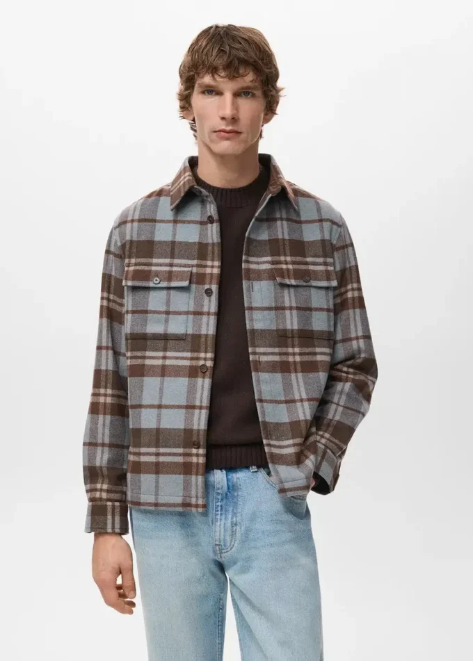 Kostkovaná košile s kapsami Kostkovaná košile s kapsami