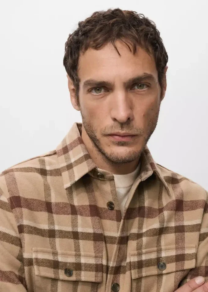 Kostkovaná košile s kapsami Kostkovaná košile s kapsami