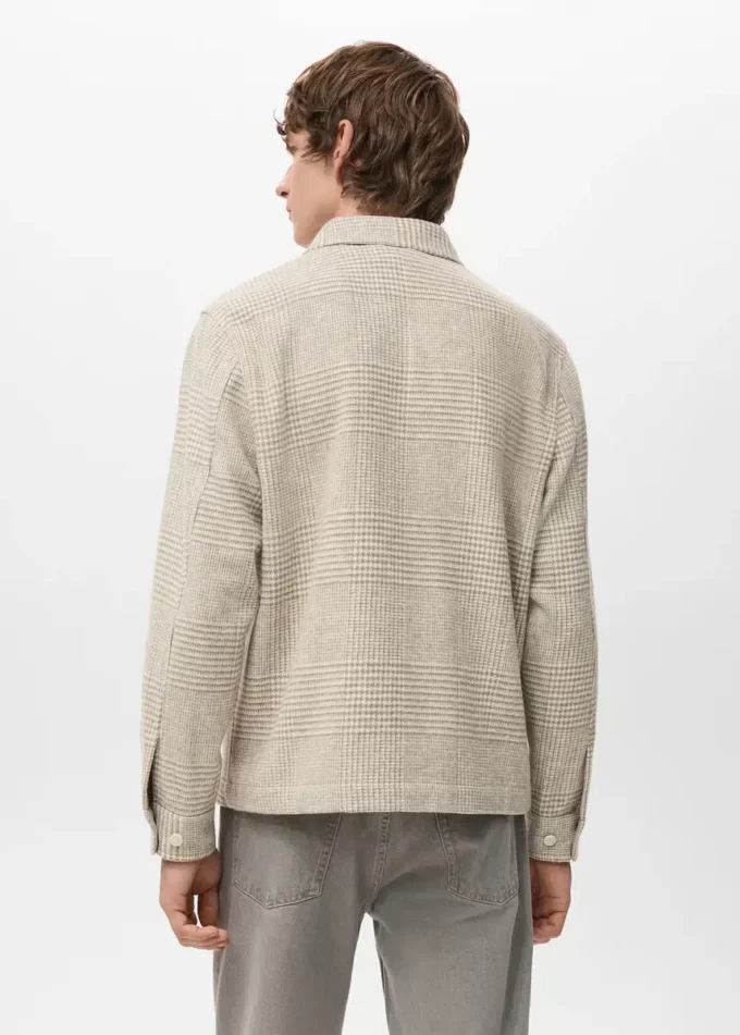 Kostkovaná košile z vlněné směsi Kostkovaná košile z vlněné směsi