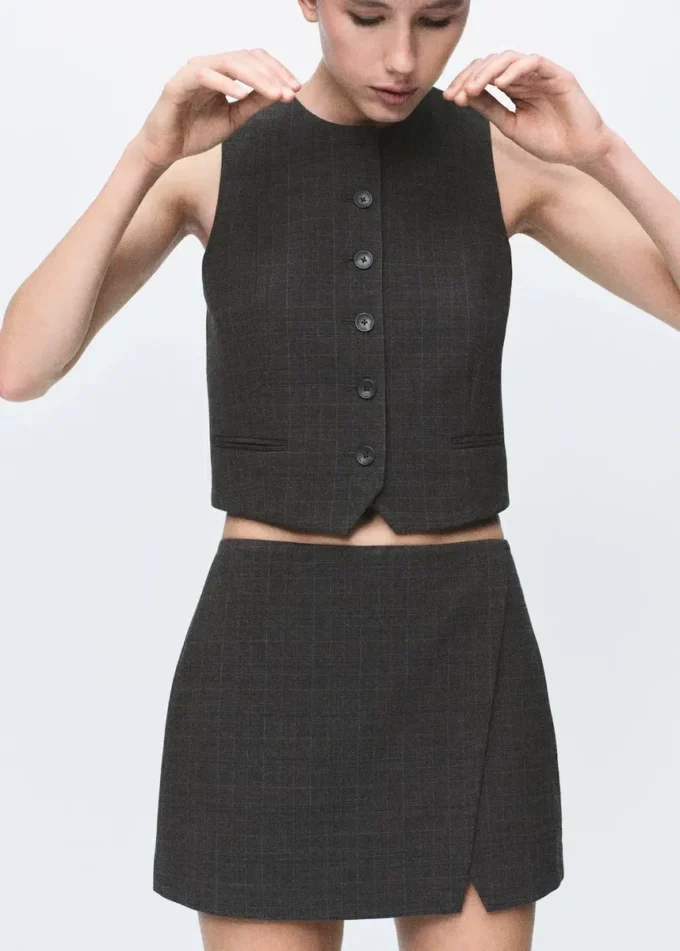 Kostkovaná zavinovací sukně Kostkovaná zavinovací sukně