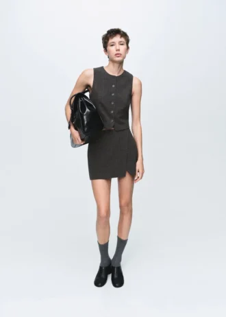 Kostkovaná zavinovací sukně