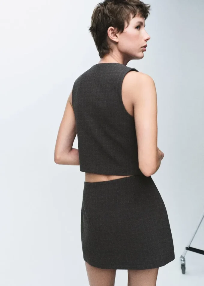 Kostkovaná zavinovací sukně Kostkovaná zavinovací sukně