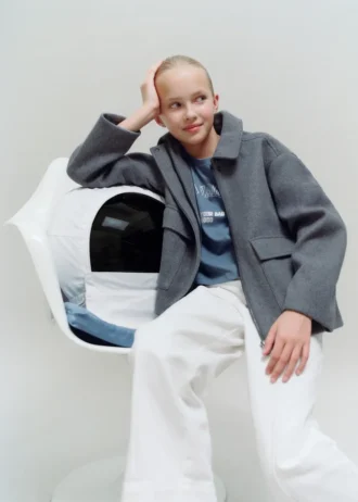 Krátký látkový kabát