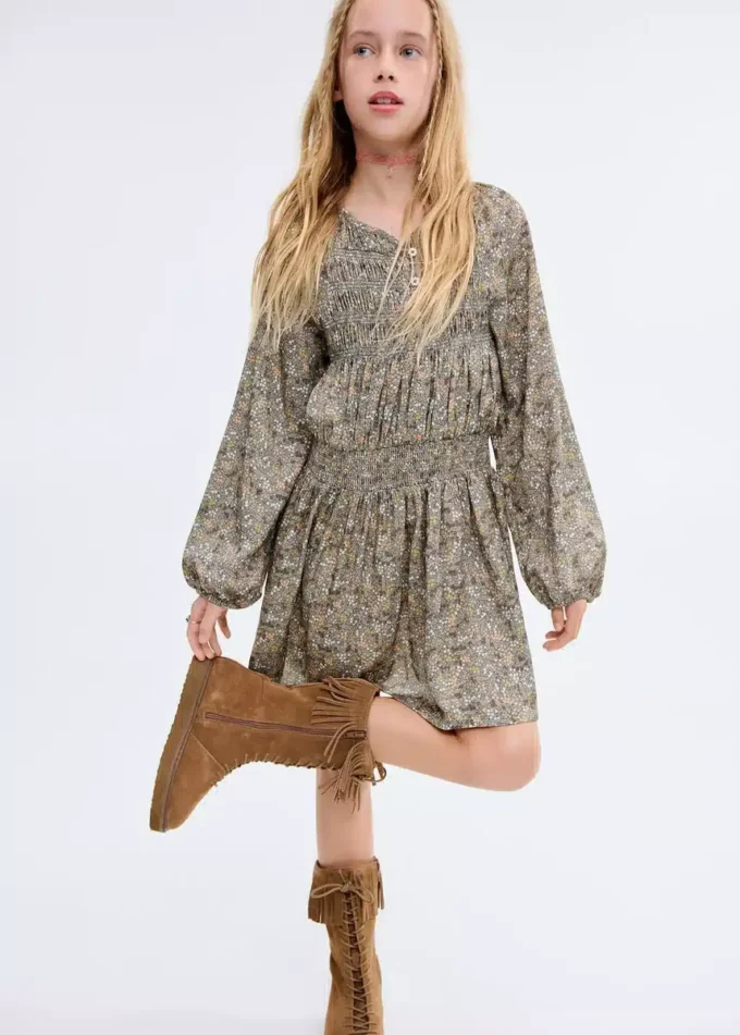 Květinové šaty se shrnováním Květinové šaty se shrnováním