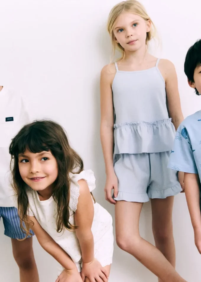 Květinové bavlněné pyžamo