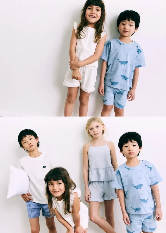 Květinové bavlněné pyžamo