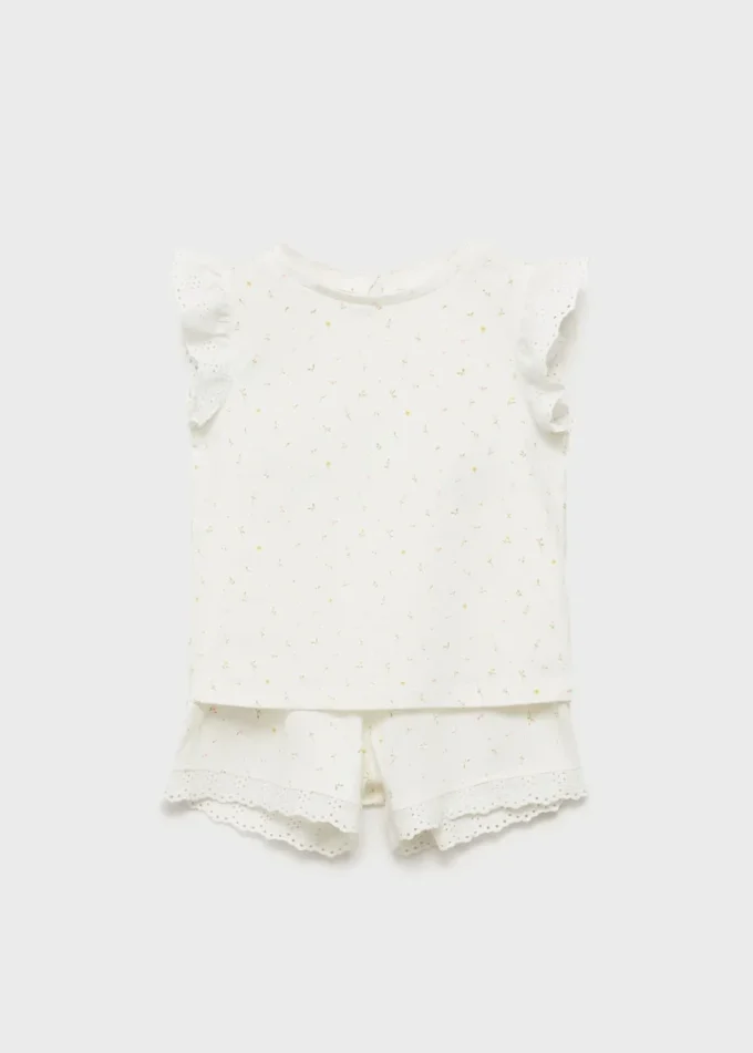 Květinové bavlněné pyžamo