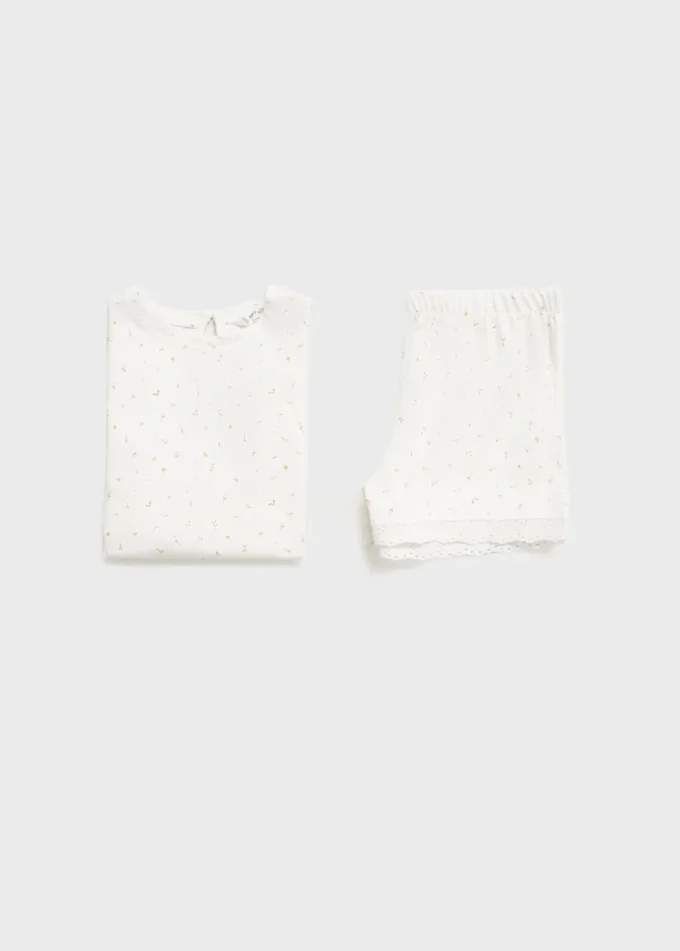 Květinové bavlněné pyžamo