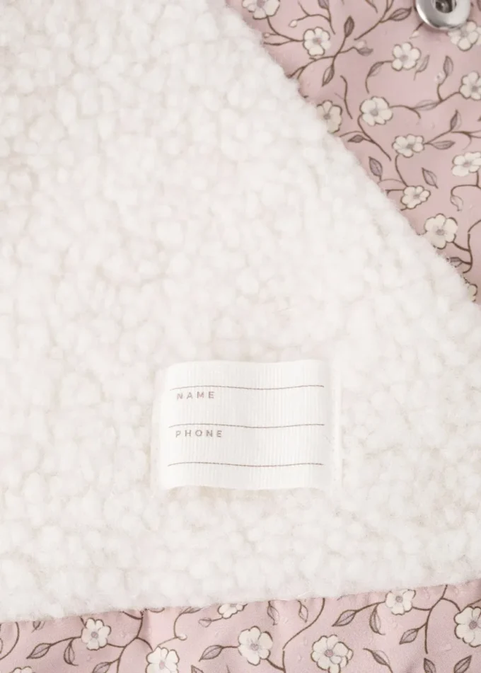 Květinová bunda s podšívkou z umělé kožešiny