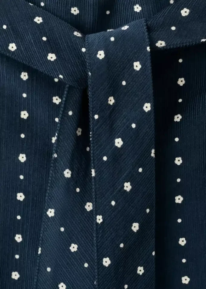 Květinové kalhoty z mikrokordury Květinové kalhoty z mikrokordury