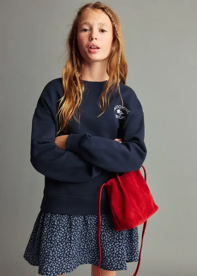 Květinové mikinové šaty