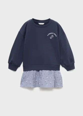 Květinové mikinové šaty