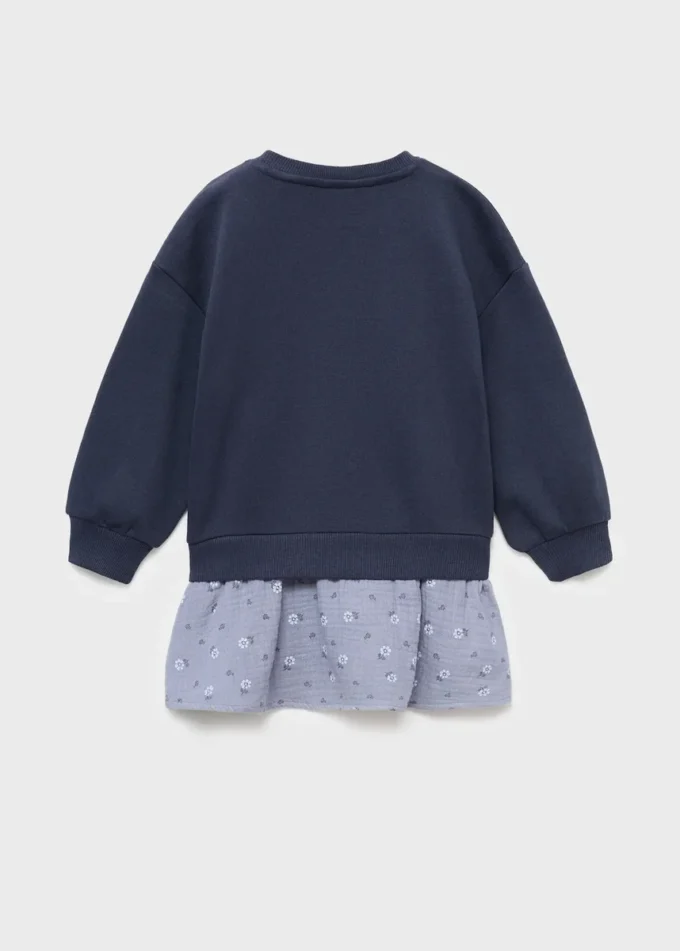 Květinové mikinové šaty Květinové mikinové šaty