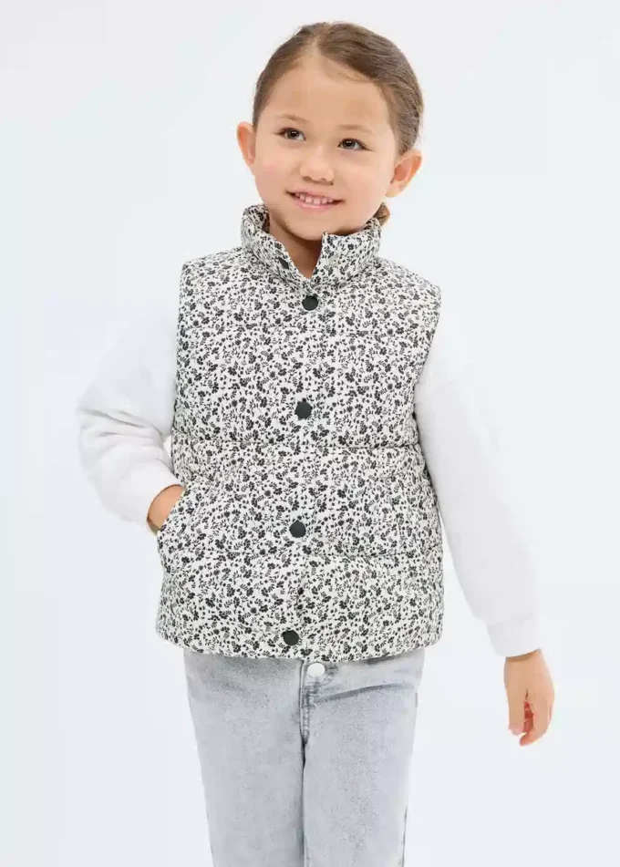 Květinová prošívaná vesta Květinová prošívaná vesta