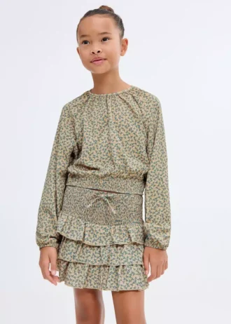 Květinová sukně ve tvaru písmene A