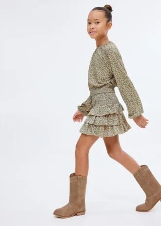 Květinová sukně ve tvaru písmene A