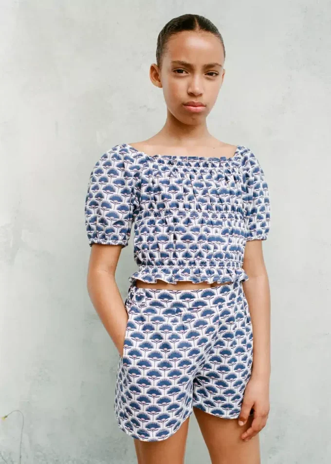 Lněné šortky s potiskem Lněné šortky s potiskem