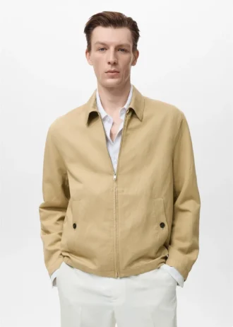 Lněná bunda na zip Lněná bunda na zip