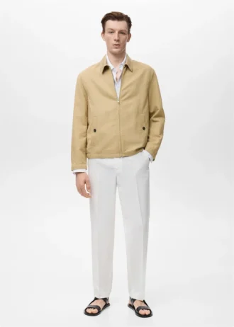 Lněná bunda na zip Lněná bunda na zip