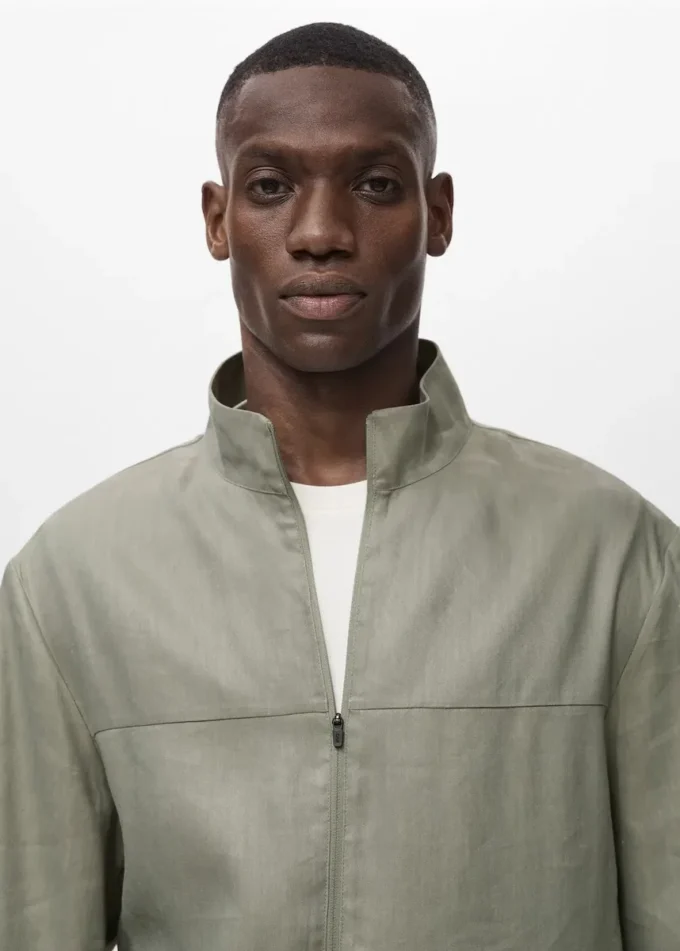 Lněná bunda na zip Lněná bunda na zip