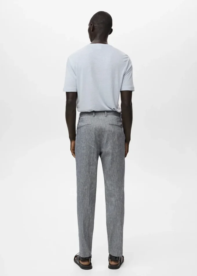 Lněné kalhoty slim fit Lněné kalhoty slim fit