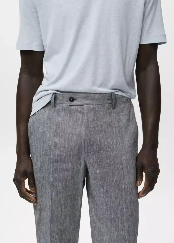 Lněné kalhoty slim fit Lněné kalhoty slim fit