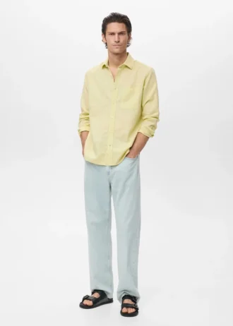 Lněná košile s kapsami