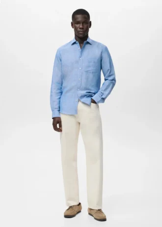 Lněná košile s kapsami