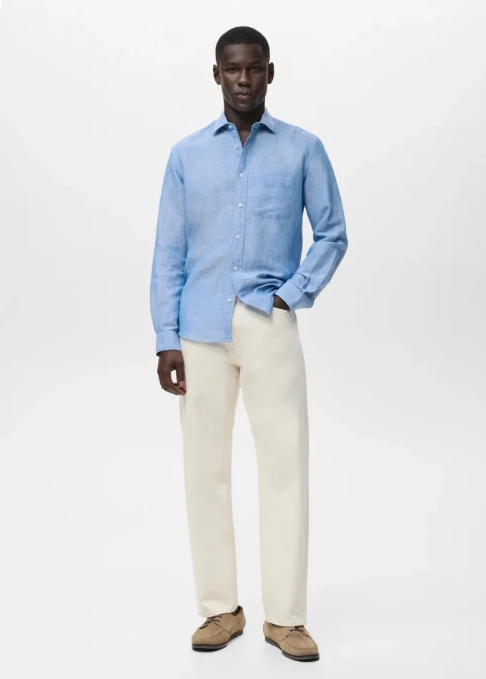 Lněná košile s kapsami Lněná košile s kapsami