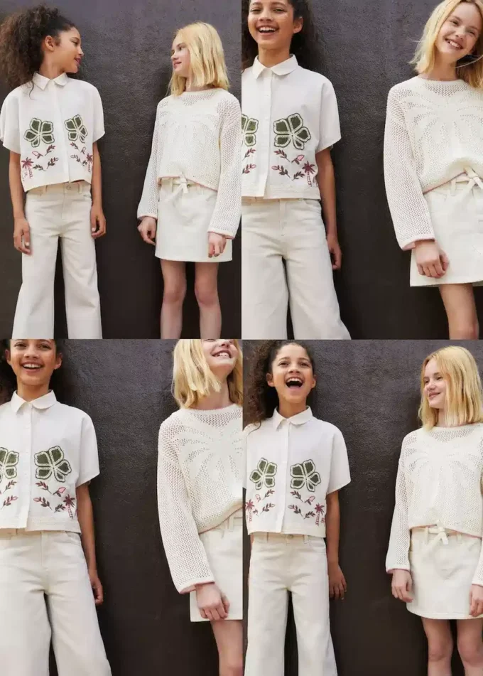 Lněná košile s květinovou výšivkou Lněná košile s květinovou výšivkou