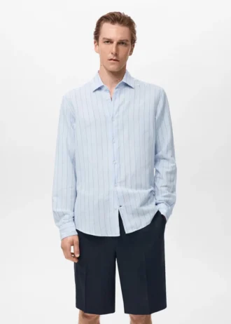 Lněná košile s proužky