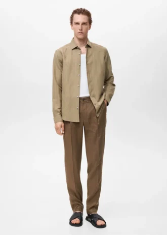 Lněná košile s proužky