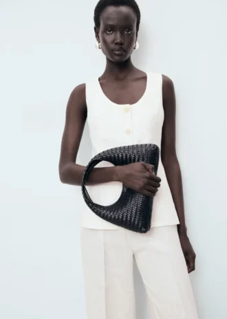 Lněný overal ve stylu obleku