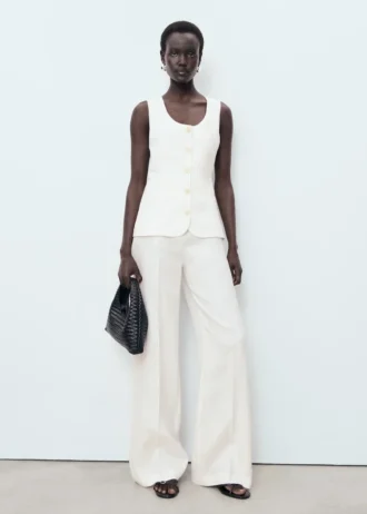 Lněný overal ve stylu obleku