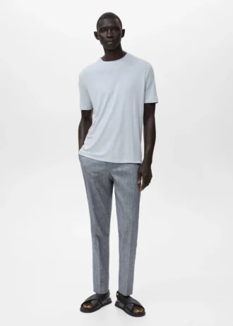 Lněné slim fit tričko